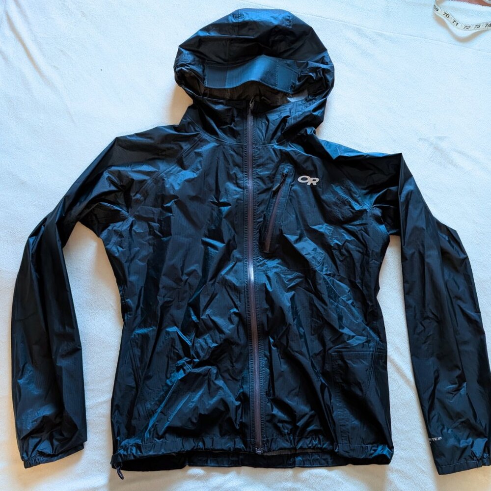 Outdoor Research Helium II Rain Jacket - Women's, Size Medium (Prussian Blue)